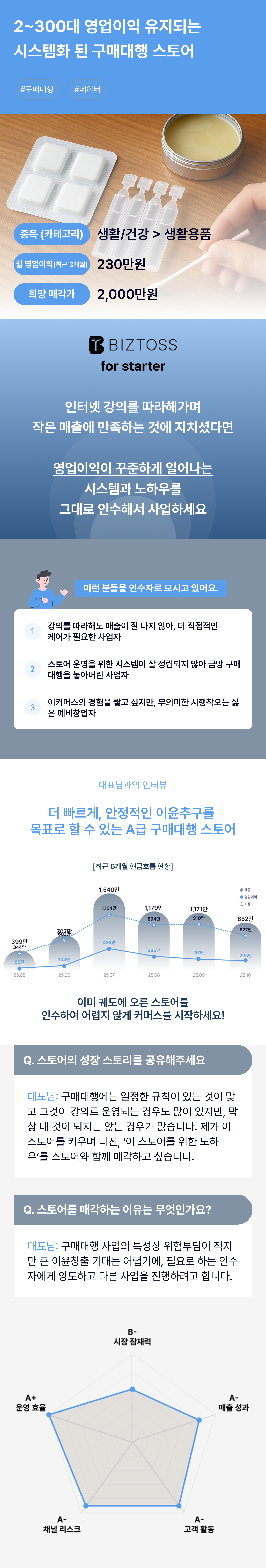비즈토스 상세 정보